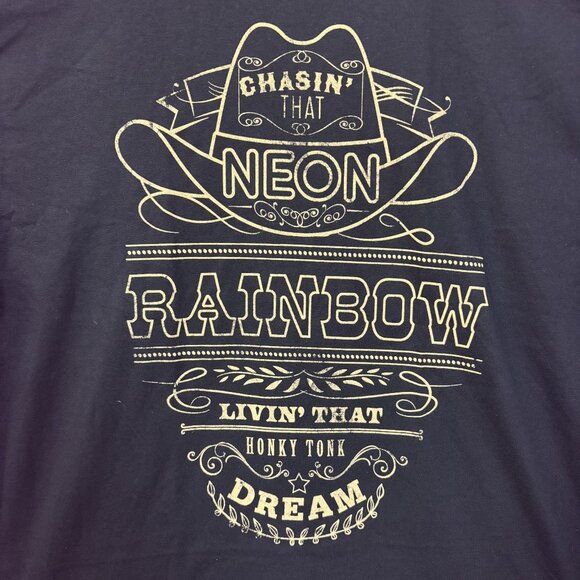 Alan Jackson Chasin' That Neon Rainbow Black T-Shirt XL - Picture 2 of 4